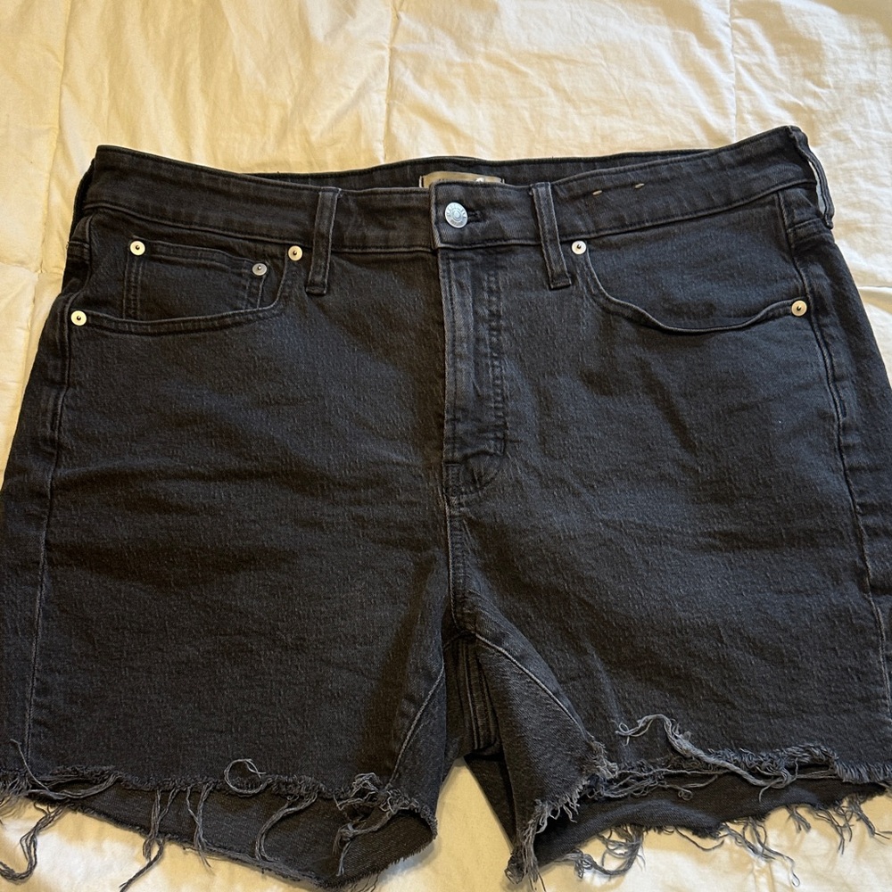 Madewell Black Jean Shorts